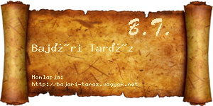 Bajári Taráz névjegykártya